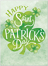 Select a verse or write your own. Watercolor St. Patrick's Day Card D1453U-Y
